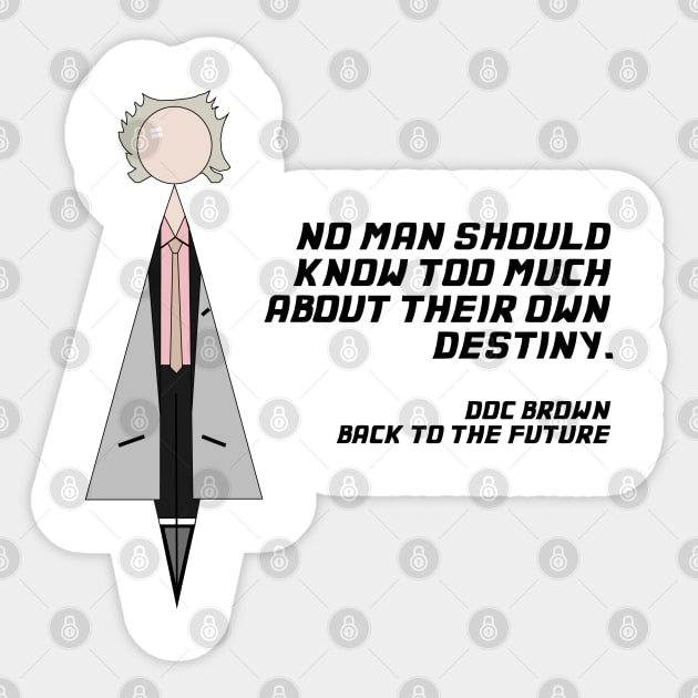 Doc Brown Sticker by Faceless Favorites 